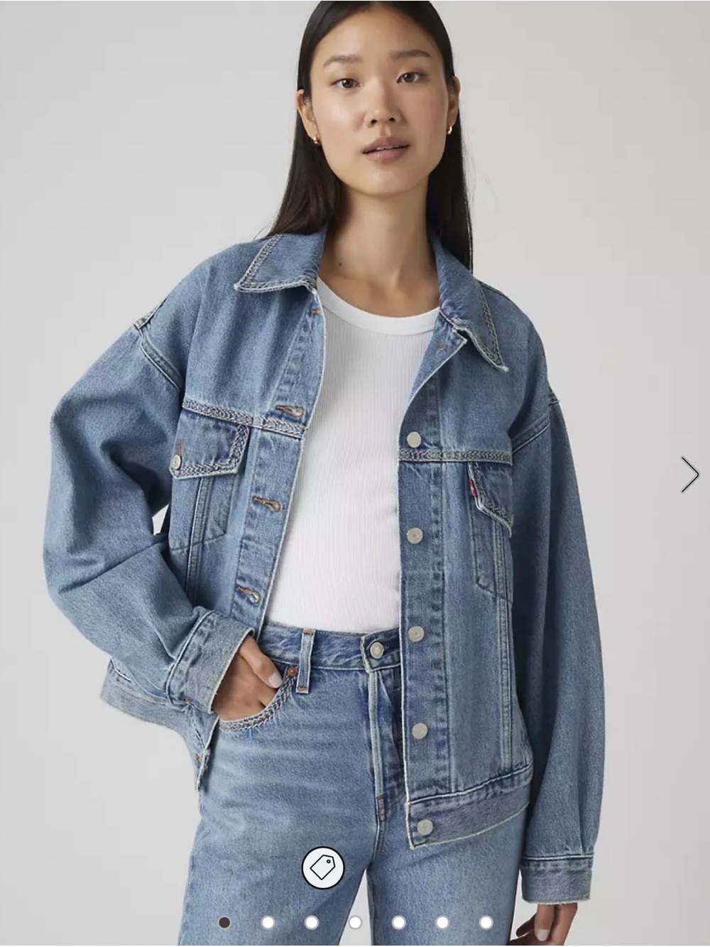 Levi’s SOLD OUT Women’s 90S STITCH TRUCKER JACKET NWT Oversized XS $89.50